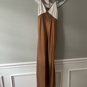 Abercrombie & Fitch Tan and White Fabric